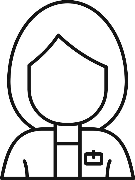 产品经理女性图标轮廓风格图片下载