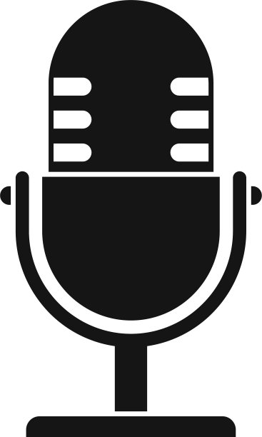 录音室麦克风图标风格简单图片下载
