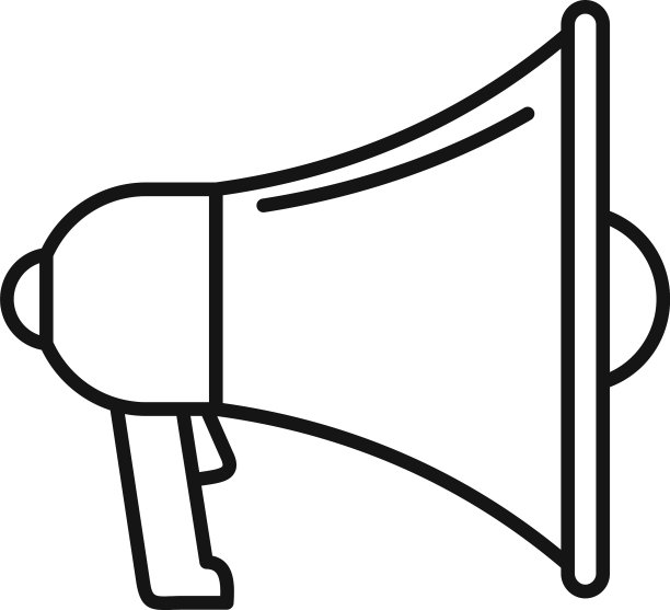 喇叭喇叭图标轮廓风格图片下载
