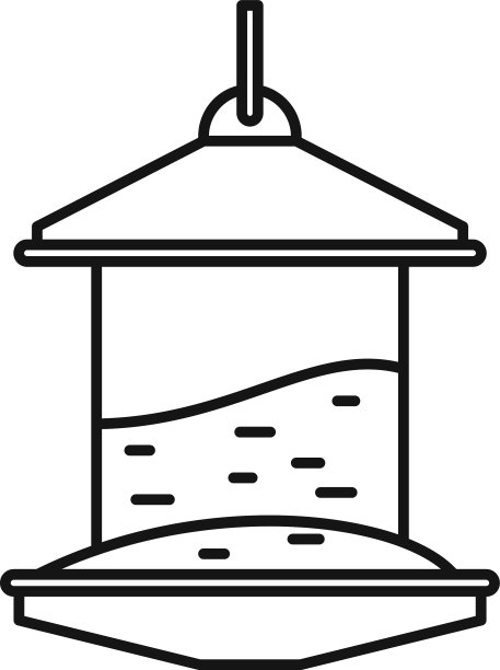鸟喂食器图标轮廓样式图片下载