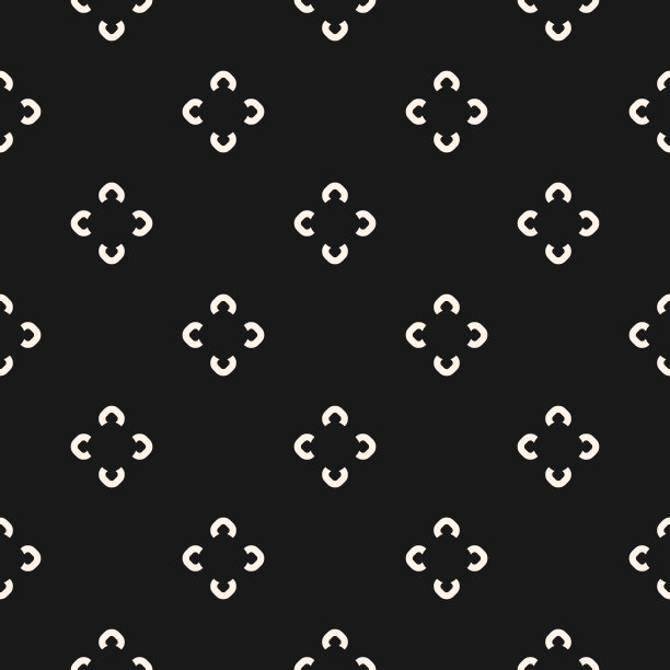 简单的花卉图案。向量极简无缝纹理与花形状图片下载