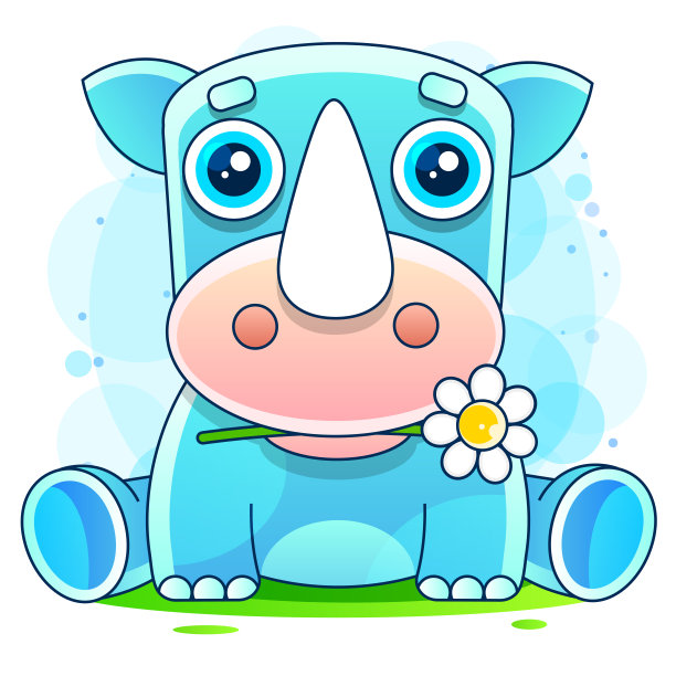 犀牛隔离。给孩子画犀牛图片下载