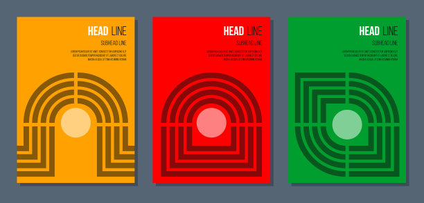 现代商业小册子或介绍封面矢量模板图片下载