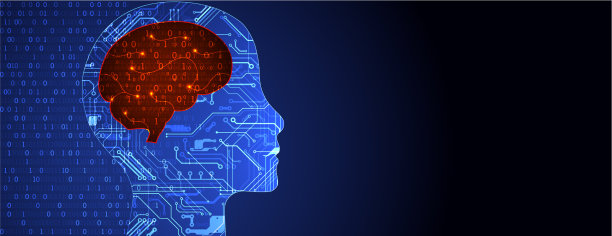 抽象数字脑技术概念图片下载