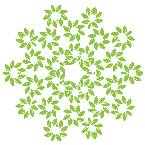 绿叶用于装饰设计。图形抽象背景。向量模板。图片下载