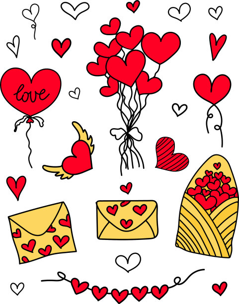 情人节系列元素图片下载