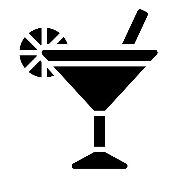 生日派对鸡尾酒图标图片下载