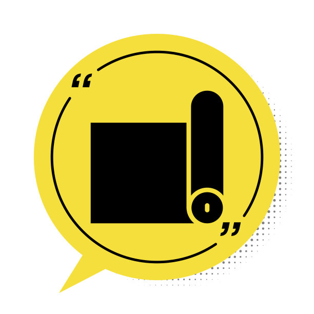 黑色健身垫滚动图标孤立在白色图片下载