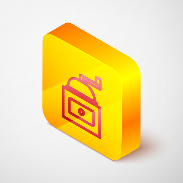 等距线手动咖啡研磨机图标隔离图片下载