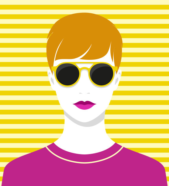 戴太阳镜的美女图片下载