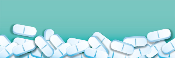 一种包装在抽象的彩色背景上的药丸。图片下载