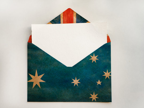 美丽的卡片与澳大利亚国旗的形象图片下载