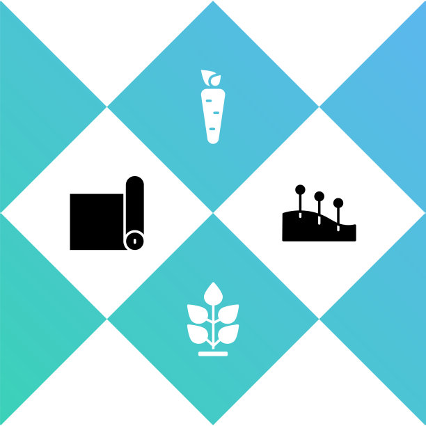 集健身垫、卷植物、胡萝卜等图片下载