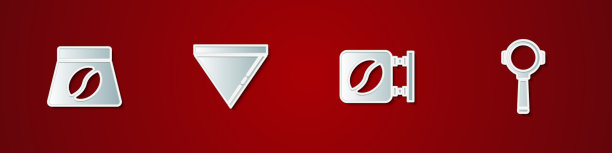 装袋咖啡豆咖啡纸滤纸图片下载