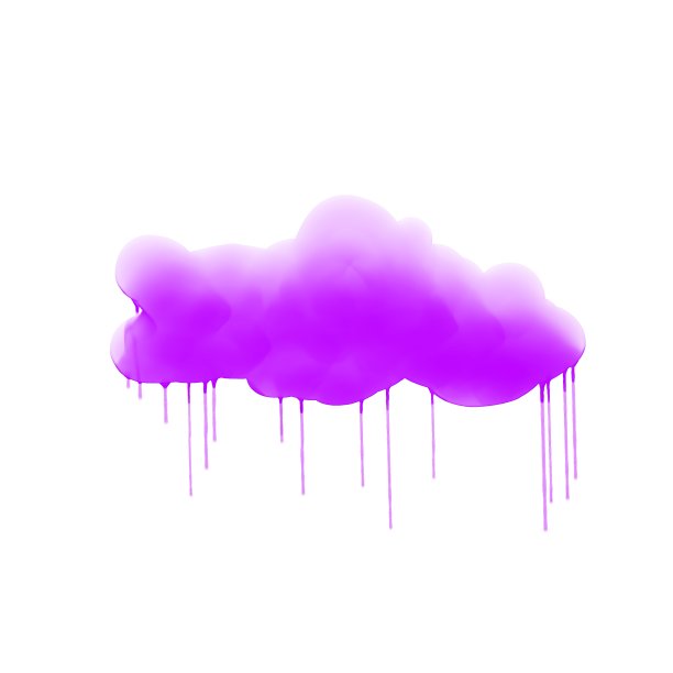 丁香水彩云与雨。插图。图片下载