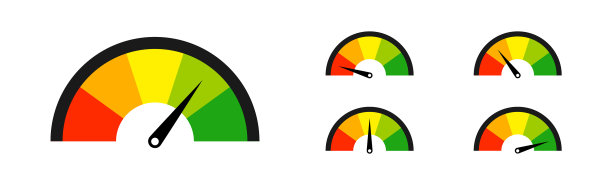 彩色速度计设置孤立图标速度运动图片下载