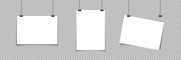 纸悬挂模型设置a4空白形式海报上图片下载