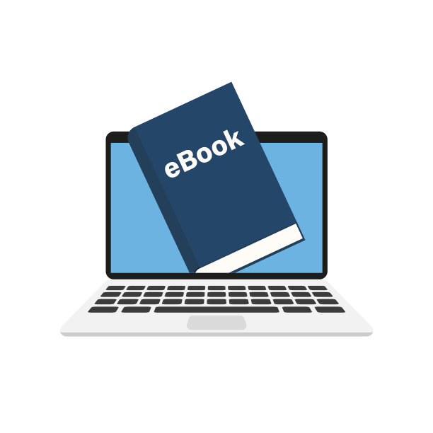 电子书在笔记本电脑在线图书馆孤立图片下载