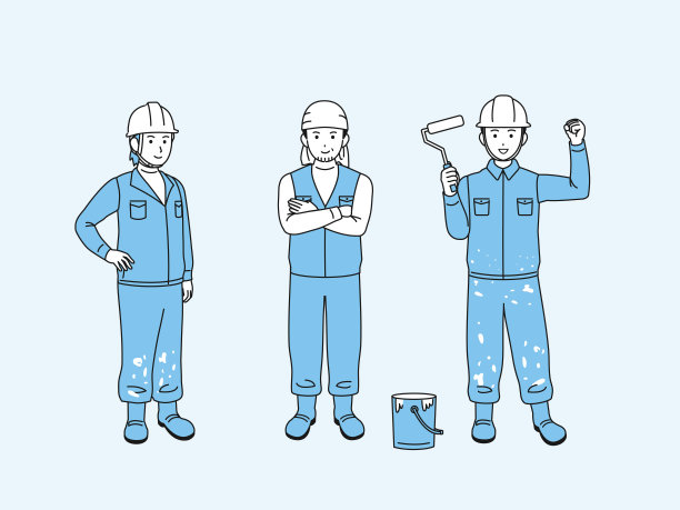 工人插图画家图片下载