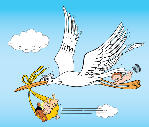 鹳飞接生新生儿图片下载