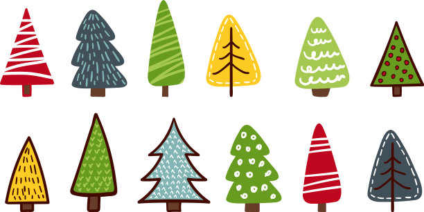 圣诞树集图片下载