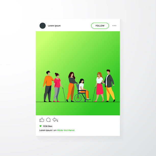 志愿者在户外帮助残疾人朋友图片下载