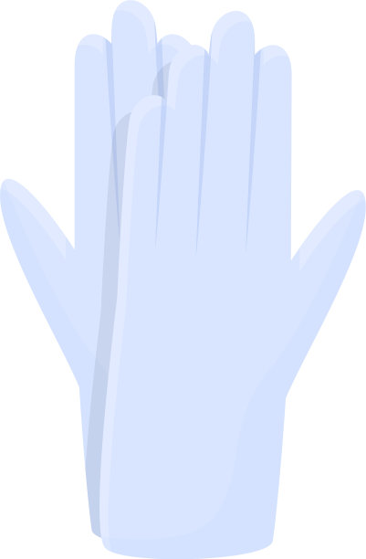 透明医用手套图标卡通风格图片下载