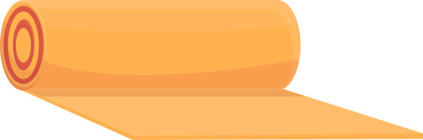 滚动瑜伽垫图标卡通风格图片下载