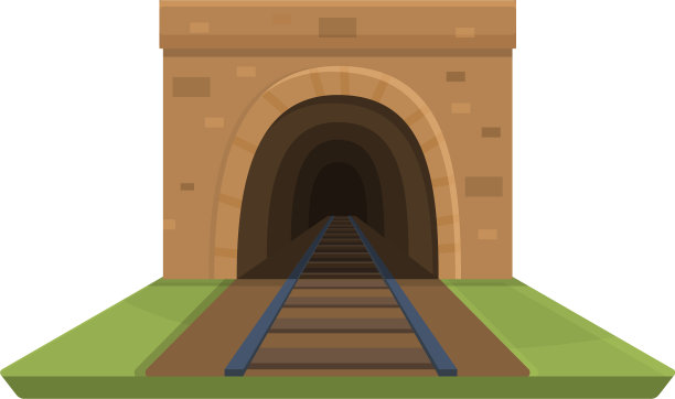 隧道运输图标卡通风格图片下载