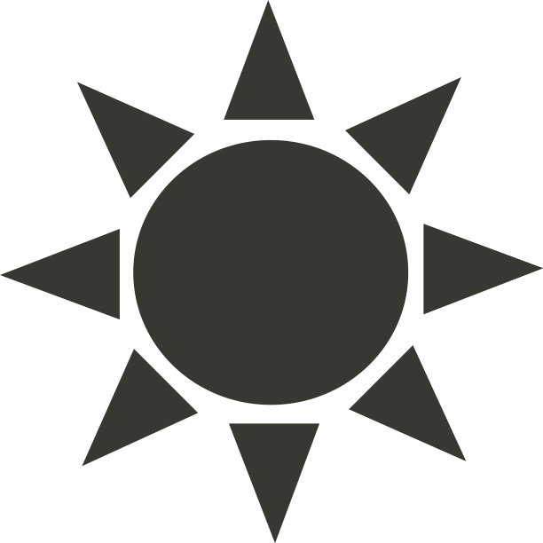 黑太阳图标设计图片下载