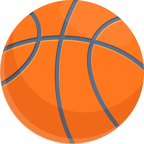 卡通风格的篮球图标图片下载