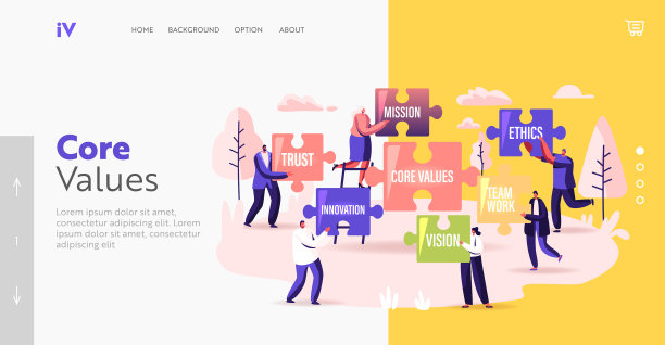 核心价值观登陆页面模板小图片下载