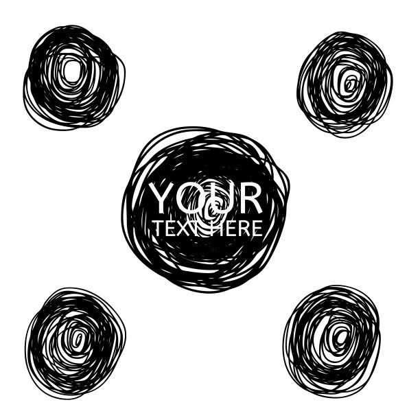 手绘圆线素描套圆图片下载