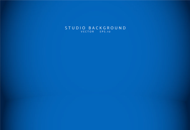 空的蓝色工作室房间背景灯内部图片下载