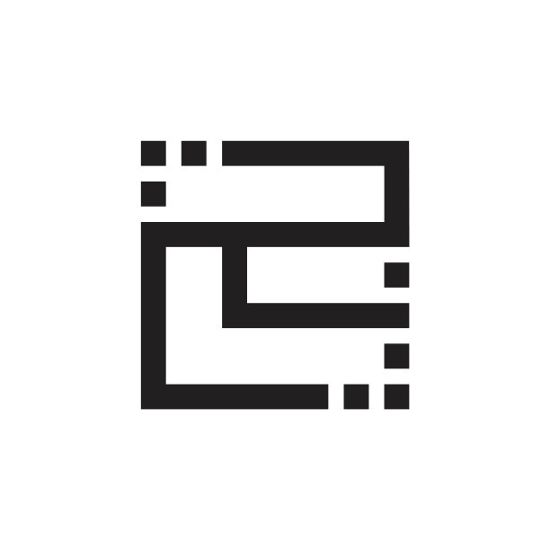 抽象字母c2几何点线标志图片下载