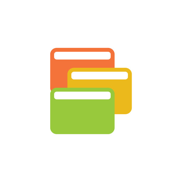 简单的几何卡片堆叠符号图片下载