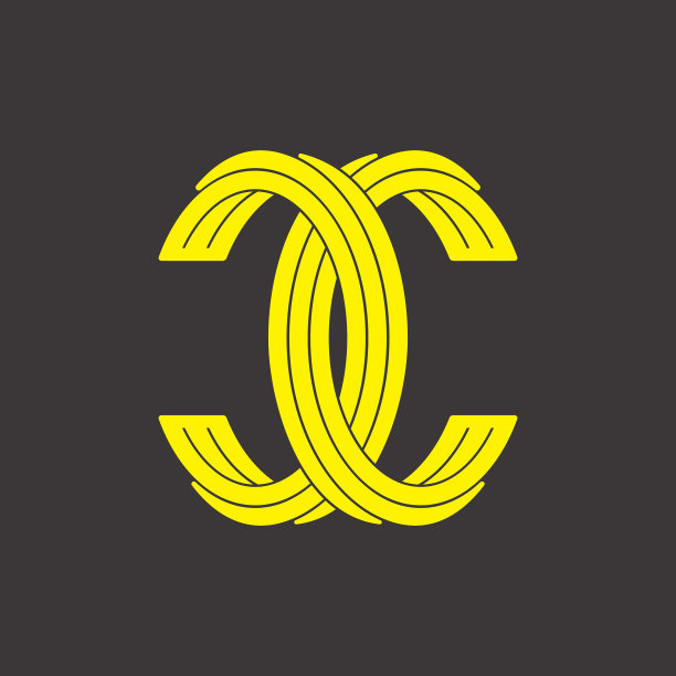 字母c金戒指3d标志图片下载