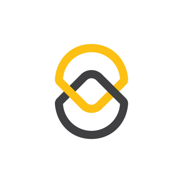 彩色链接简约圆形logo图片下载