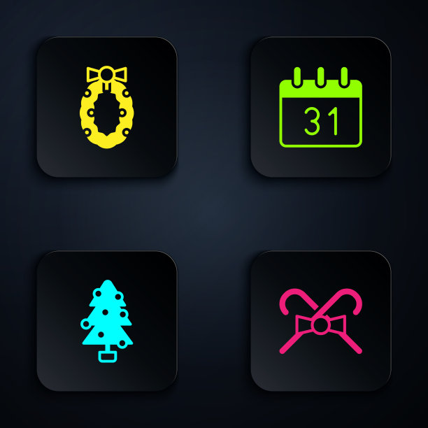 设置圣诞糖果藤花环树和图片下载