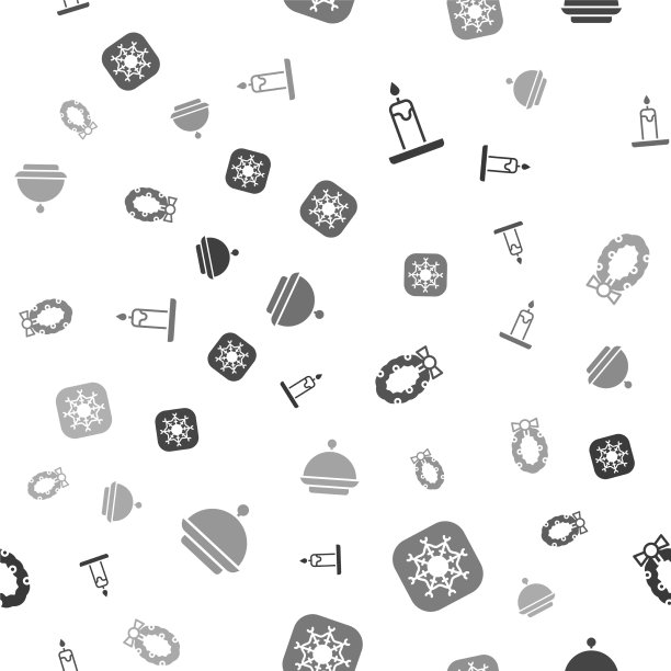 点燃蜡烛，雪花，圣诞花环图片下载