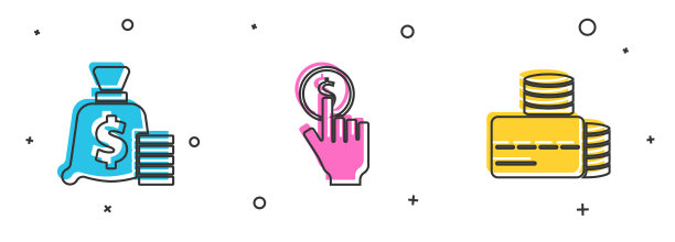 放硬币和信用卡的钱袋图片下载