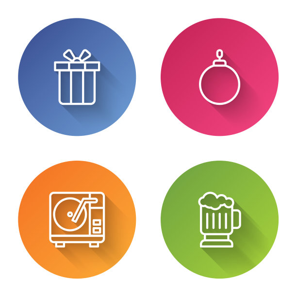 套线礼品盒圣诞球乙烯基播放器图片下载