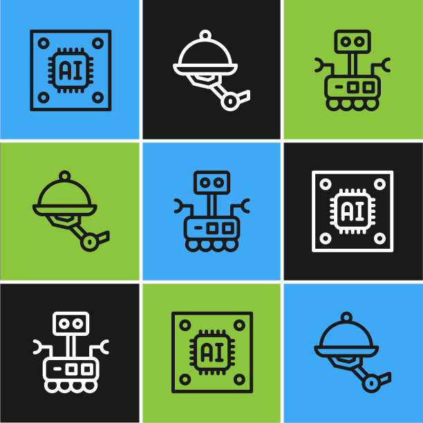 设置线处理器与微电路CPU机器人图片下载