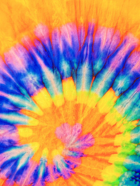 彩色扎染图案抽象背景，抽象蜡染刷无缝重复图案设计，壁纸、背景。图片下载