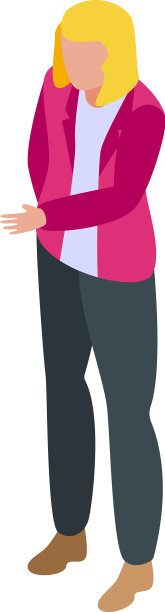 女性讨论图标等距风格图片下载