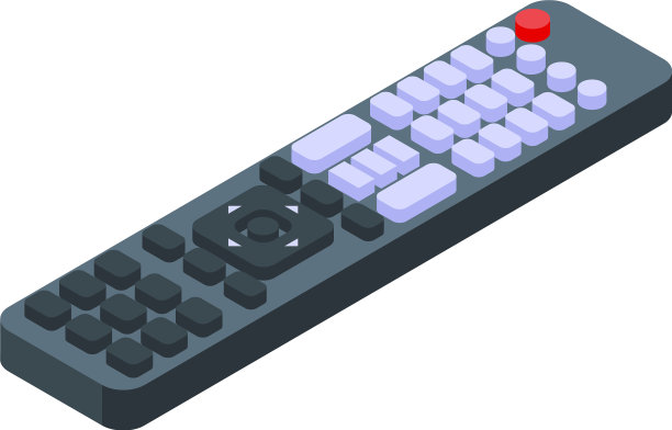 电视遥控器图标等距样式图片下载