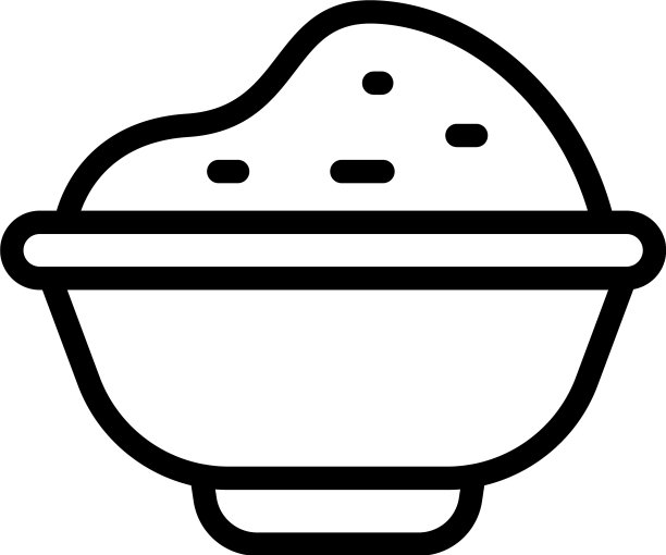 碗粥图标轮廓风格图片下载