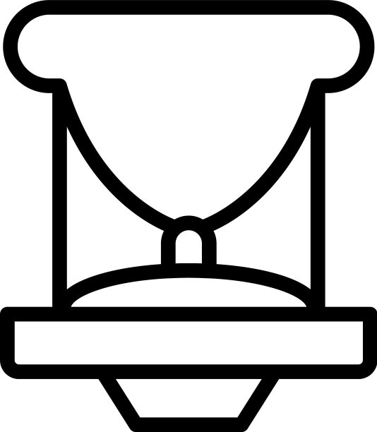 儿童自行车硬座图标轮廓风格图片下载