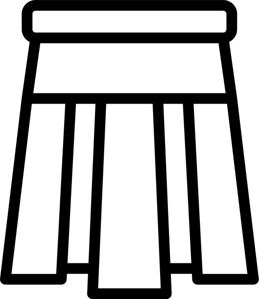 女孩制服裙图标轮廓风格图片下载