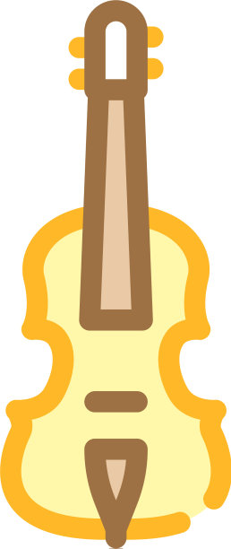 声学小提琴颜色图标图片下载